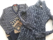 Cacharel & Saks Fifth Ave Wool Sweater Lot 2 Small Womens Vtg 80s Designer