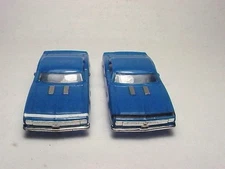 1967 CAMARO BLUE W/WHITE STRIPE & BLUE W/BK STRIPE.  NEW NEVER MOUNTED