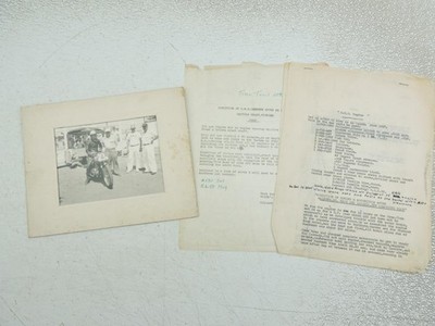 1957-1958 DBD 500 BSA Gold Star Race Notes & Photo Willard Wolfe Daytona B13254
