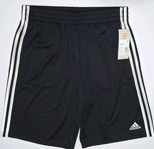 Adidas AH5547 Boys' XL 18/20 Classic 3-Stripe Shorts, Black