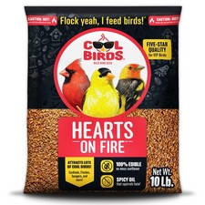 Hearts on Fire Bird – 10 lb. 100% Hulled Sunflower Hearts with Chili Pepper O... 3.45 per gallon