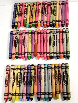 Lot Of 57 Vintage, Rare, & Retired Crayola Crayons, Binney & Smith, USA