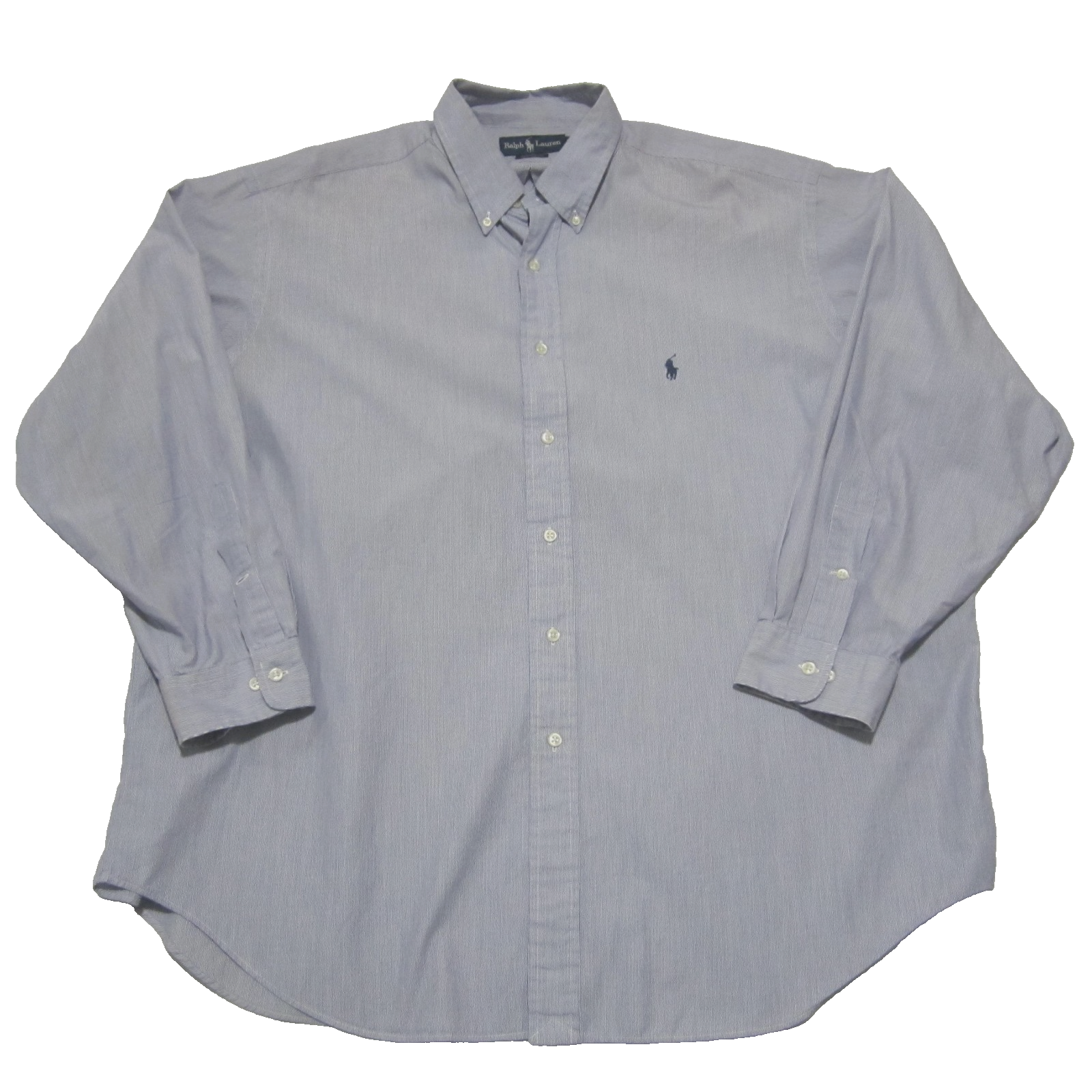 Polo Ralph Lauren Yarmouth camicia uomo 18 34 35 blu carne pony manica lunga