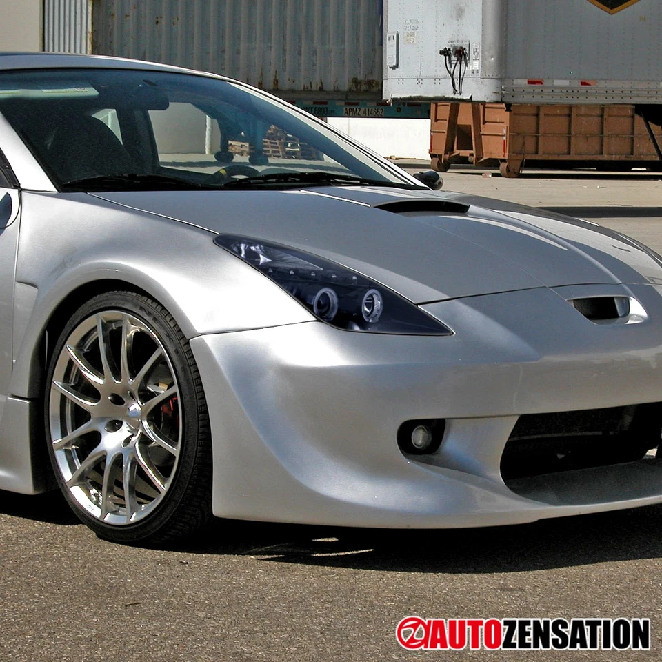 Fit 2000-2005 Toyota Celica Smoke LED Halo Projector Headlights Head Lamps 00-05 Foto 3 de 4