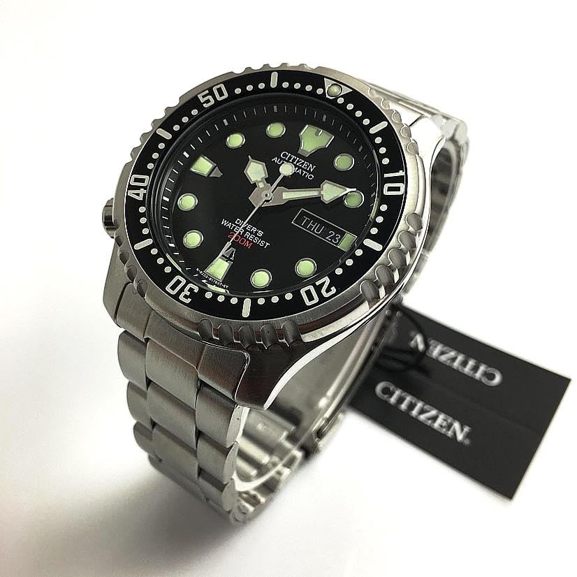 CITIZEN PROMASTER 自動巻きny0040 200m Citizen Promaster NY0040-50E Automatic Diver 200m Black Dial Steel
