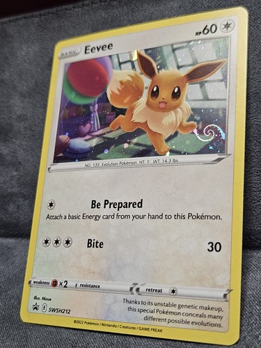 Eevee 🌀SWIRL🌀 - SWSH212 SWSH: Sword & Shield Promo Cards Holo - Pokemon - NM