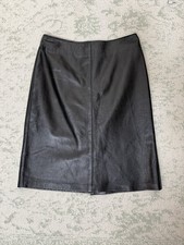 Vintage Y2K BEBE Soft Leather Midi Skirt Pencil Size 2