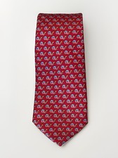 BOY'S VINEYARD VINES MADE IN U.S.A. RED/BLUE/PINK BASEBALL/WHALE THEME TIE.