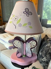 CoCaLo Sugar Plum Lamp - Pink & Purple Butterfly