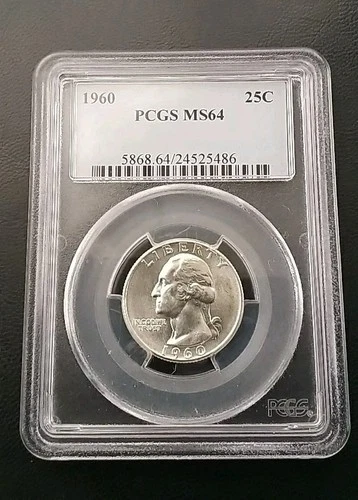 1960 25c Silver Washington Quarter PCGS MS 64 #7157