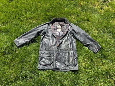 BARBOUR Classic Beaufort Wax Jacket 38 C38 97cm MADE IN ENGLAND Waxed Canvas