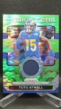 TUTU ATWELL 2021 PRIZM GREEN PULSAR ROOKIE GEAR RELIC CARD RAMS