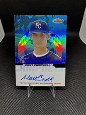 2005 Topps Finest - Autographs Matt Campbell #154 Blue Refractor /299 (AU, RC)