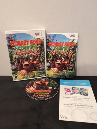 Donkey Kong Country Returns (Nintendo Wii, 2010) Complete with Manual - CIB
