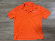 DUNKIN' DONUTS America Runs Employee Uniform Polo Shirt Orange Size L Large