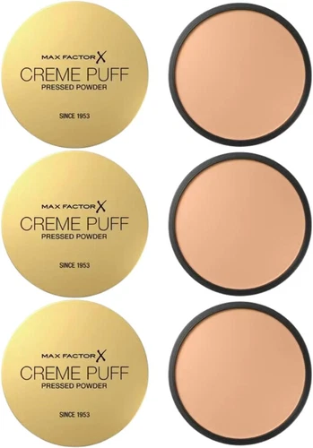 Max Factor Creme Puff Truly Fair 81 14g x3 Pressed Powder Compact