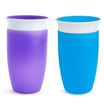 Munchkin  Miracle  360° Spoutless Sippy Cup, 10 oz, Blue/Purple, Unisex, 2 Pack