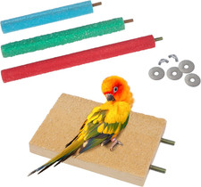 Bird Perches for Conure Stand Natural Wood Platform Bird Nail Trimming Perch Paw