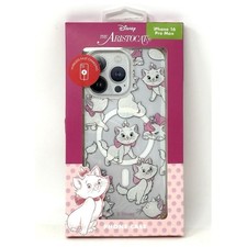 Disney Marie Aristocats iPhone 16 Pro Max Case Skinny Dip Pink White Glitter NIB