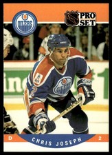 1990-91 Pro Set Chris Joseph Rookie Edmonton Oilers #443
