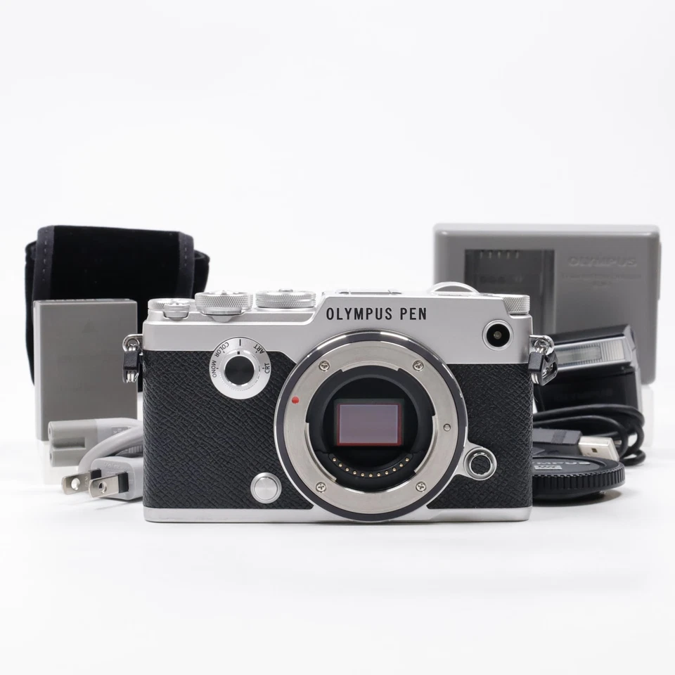 Boîtier d'appareil photo numérique Olympus PEN-F argent (nombre... - Photo 2/4