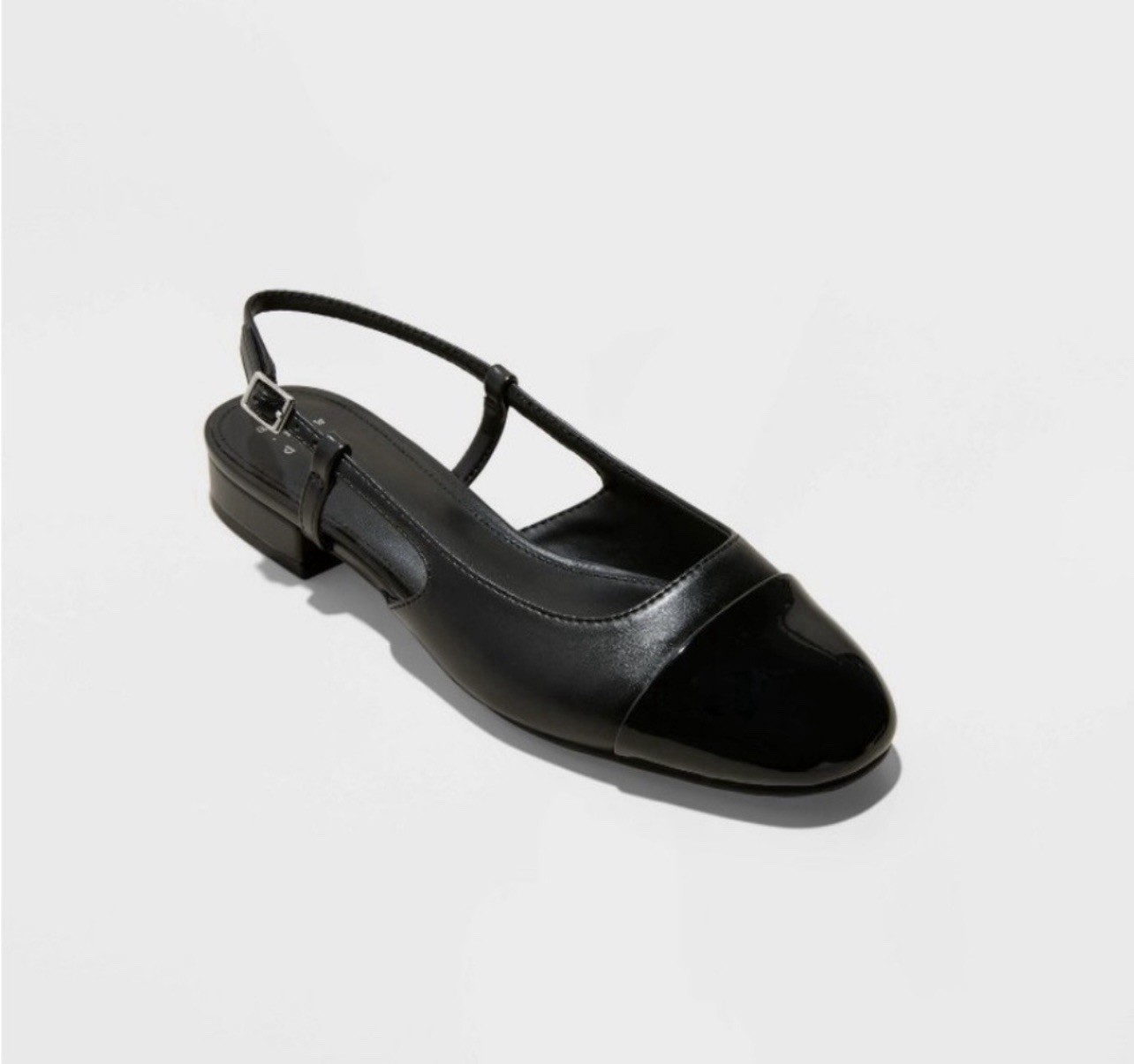 Women's Shoes Maxine Cap-toe Slingback Flats  A New Day Black 5 1/2 Target Brand