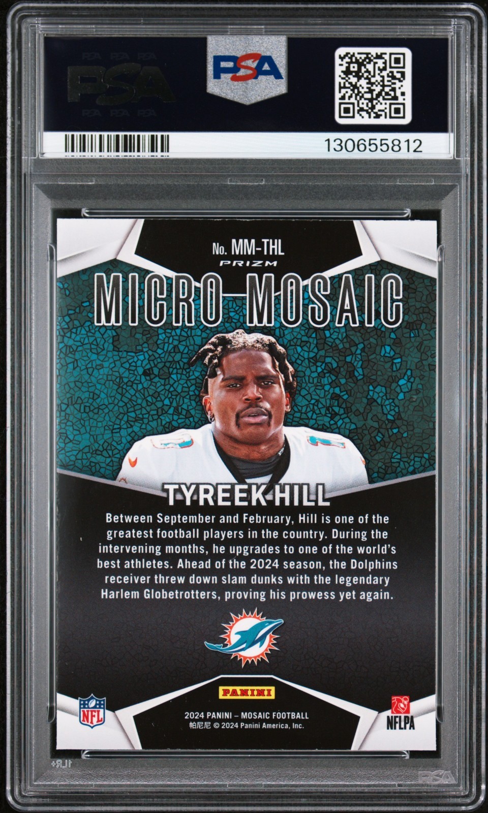 2024 Panini Mosaic - Micro Mosaic Tyreek Hill #MM-THL SSP Case Hit PSA 9!!! view 2