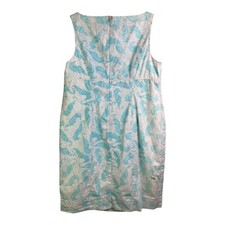 Lilly Pulitzer Dress Womens Sz L Sleeveless Blue V-Neck Back Zip Cross Over Bust