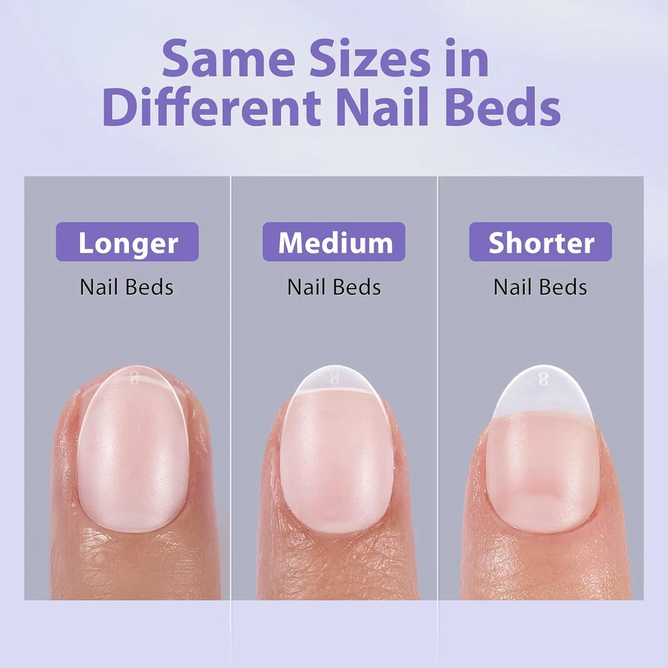 Extra Short Almond Nail Tips - Btartbox XCOATTIPS Gel Nail Tips Natural with Tip - Image 3 of 4