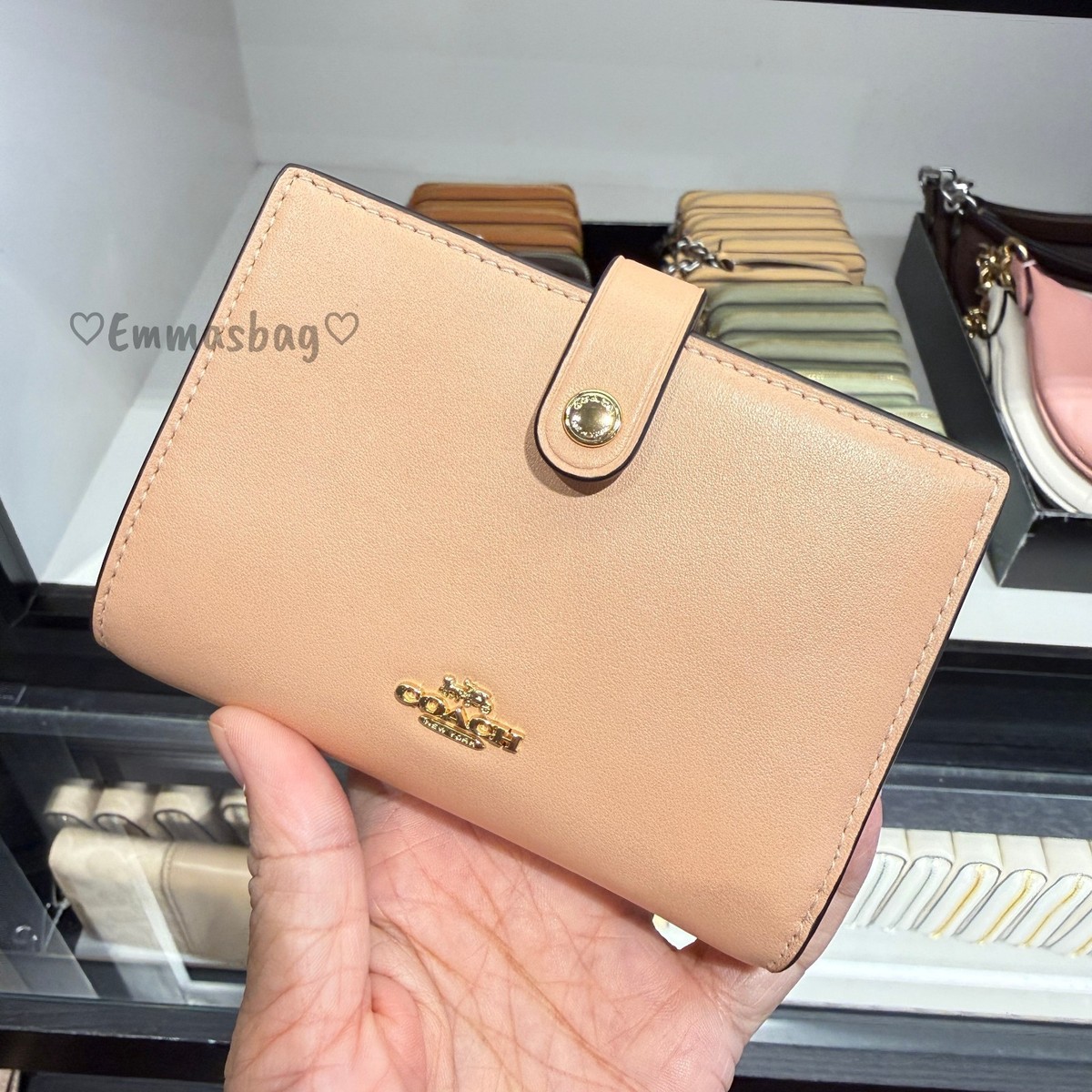 Coach 2-in-1 CCL71 Wallet smooth leather/Gold/Light Pink | eBay