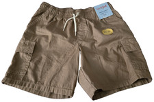 Cat  Jack Boys Khaki/Brown Flexible Drawstring Cargo Shorts Medium 8 NWT