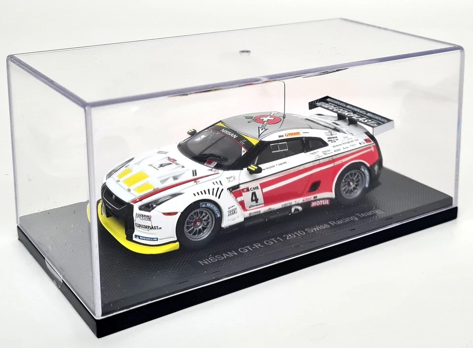 Ebbro 1/43 Nissan GT-R GT1 R35 2010 Swiss Racing Team #4 Diecast Model Car - Image 3 of 4