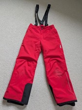 Kids Reima Ski Salopettes & Snowboard Trousers - Bright Red / Size 128