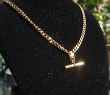 18ct Gold Filled GF T-Bar Necklace