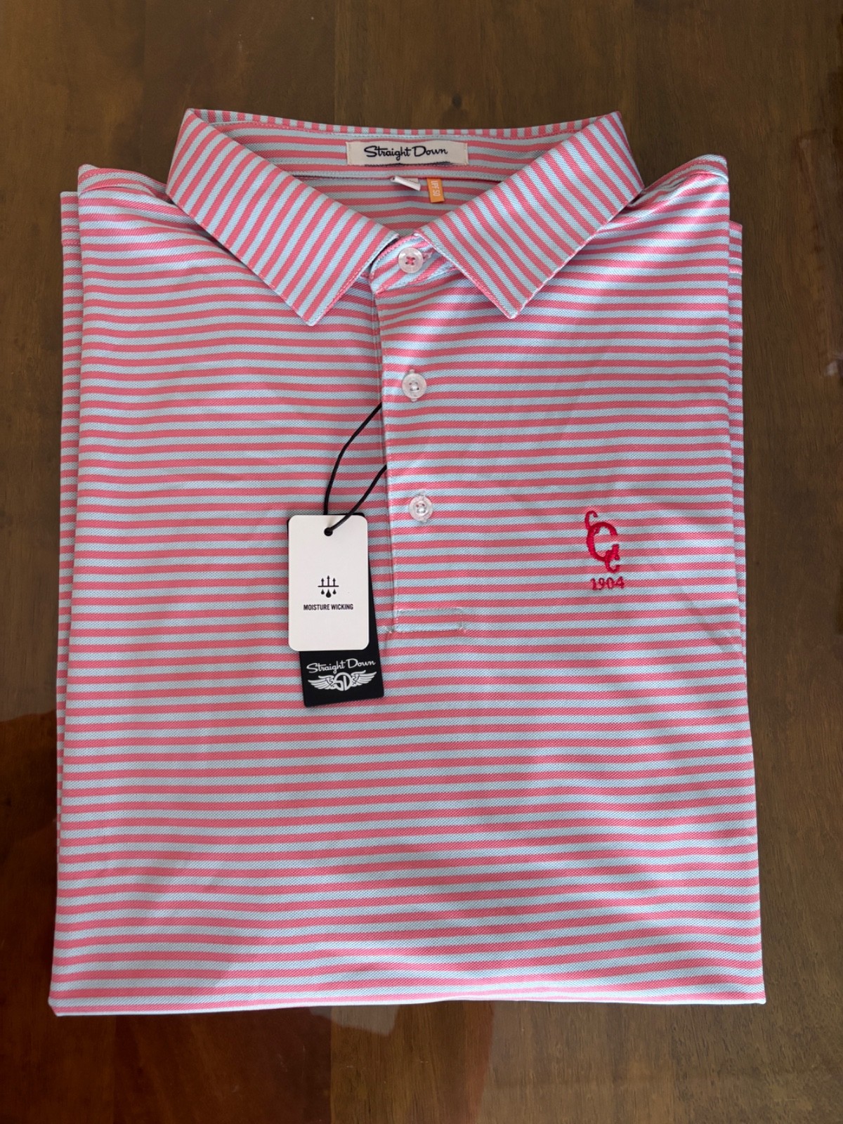 Nwt Men's Straight Down Del Mar Stripe Polo, Size: Xl, Color: Pink/Blue (M3.13)