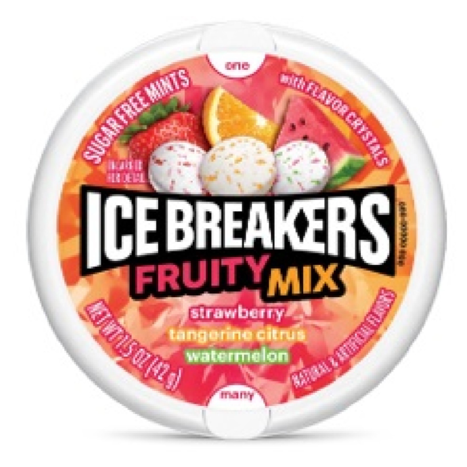 4x Tins Ice Breakers Fruity Mix Flavor 50 Mints Per Tin 15oz Sugar Free 4290₽