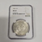 NGC MS64 1922 Peace Silver Dollar 90% Silver Coin 8001