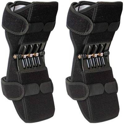 Power Knee Stabilizer Pads (1 Pair), Breathable (Black)