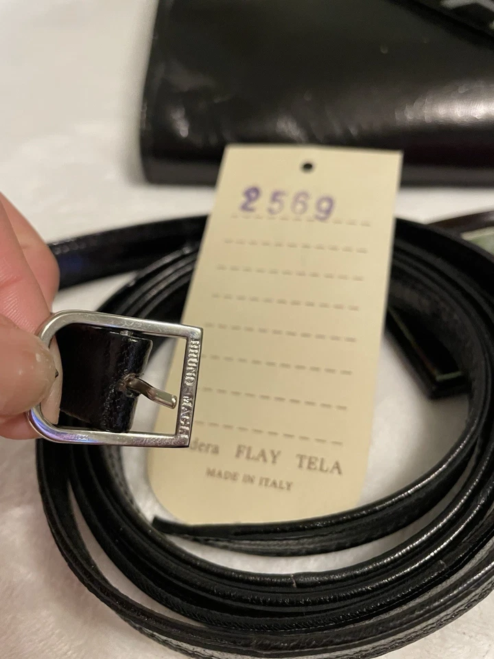 Bolso de Hombro Convertible Vintage Bruno Magli Gamuza Cuero Hecho en Italia Foto 2 de 4