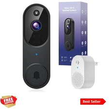 1080p Video Doorbell Camera Wireless with Chime, AI Human Detection, 2-Way Au...