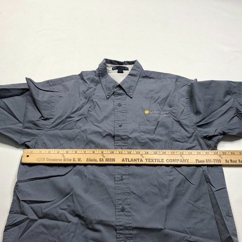 Official Miller Genuine Draft Beer Employee Work Short Sleeve Button Shirt Large - Bild 9 von 11