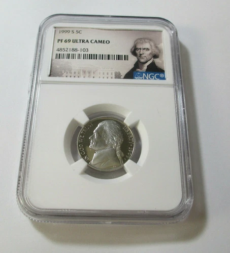 1999-S 5C NGC PF69 Ultra Cameo Jefferson Portrait Certified NGC #4852188-103