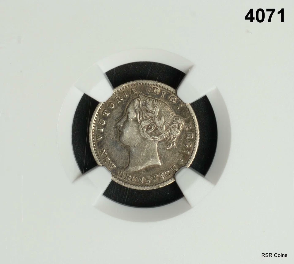 1862 NEW BRUNSWICK 10C NGC CERTIFIED XF45 RARE COIN MINTAGE ONLY 150,000! #4071 - Image 2 of 3