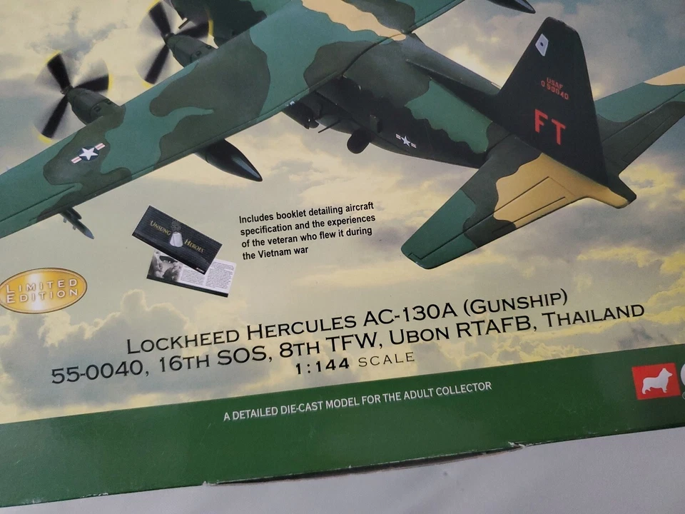 Corgi Aviation Archive Lockheed Hercules AC-130A 8th TFW, 160th SOS UBON AA31304 - Image 2 of 4