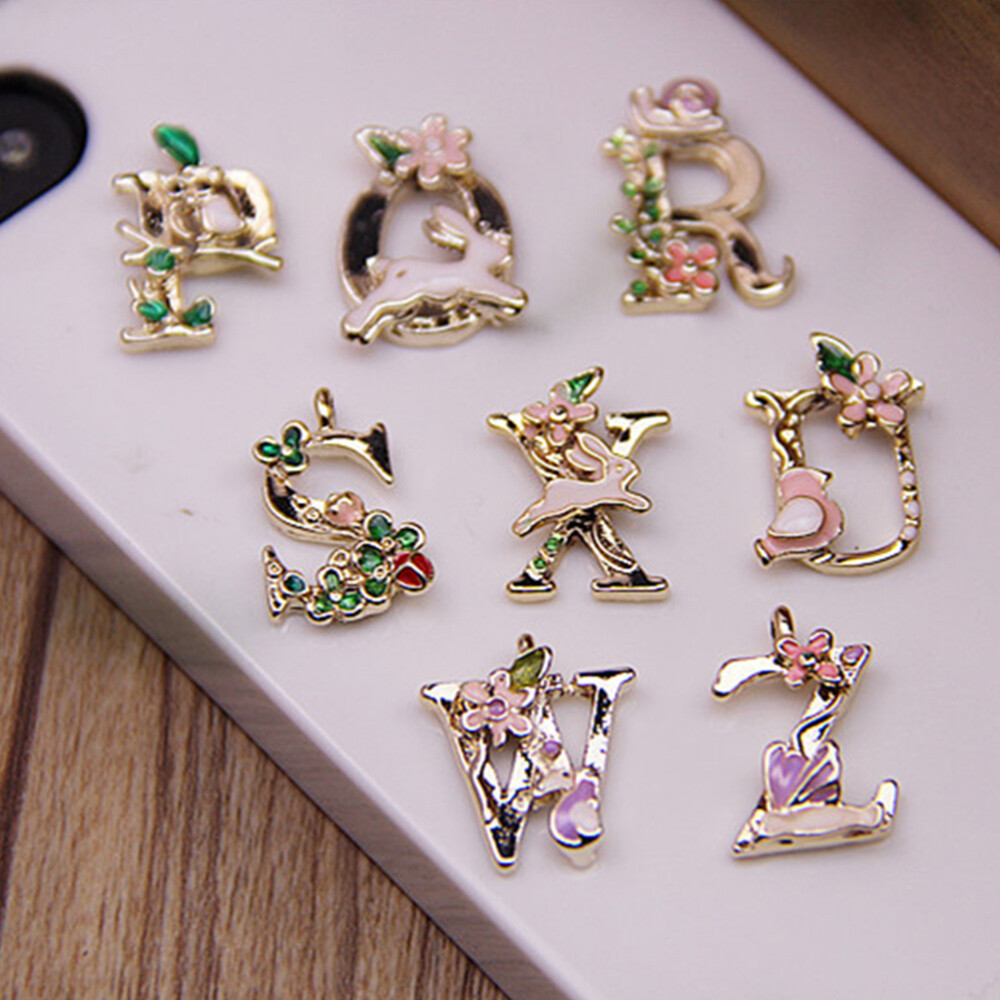 Zurücksetzen Des Pcs Englisch 5 Buchstaben 26 PCS Alphabet-Buchstaben-Anhänger Buchstaben-Anfangs-Charm | eBay