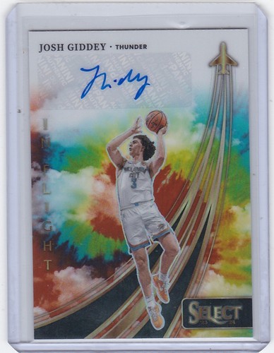 2023-24 Panini Select Basketball In Flight Josh Giddey Autograph /25 OKC Thunder