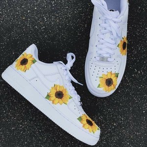 Custom sunflower air force ones/ Women 