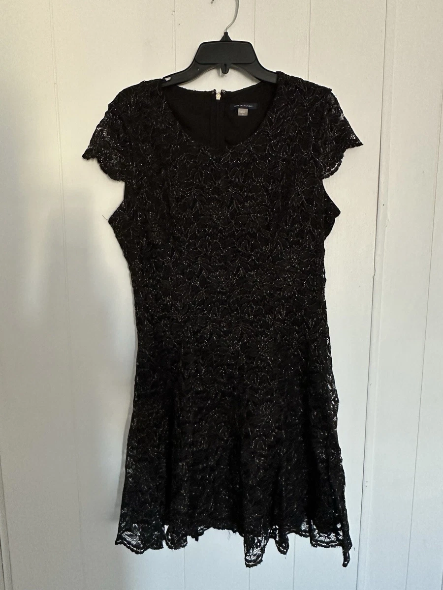 knee length dresses for ladies 1998 Thierry Mugler Lace Trimmed Shift Dress