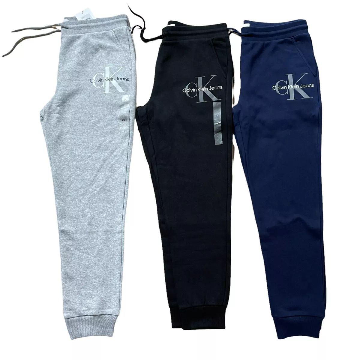 NWT Calvin Klein Jeans Men's Pull-on Drawstring Monogram Logo Jogger  Sweatpants