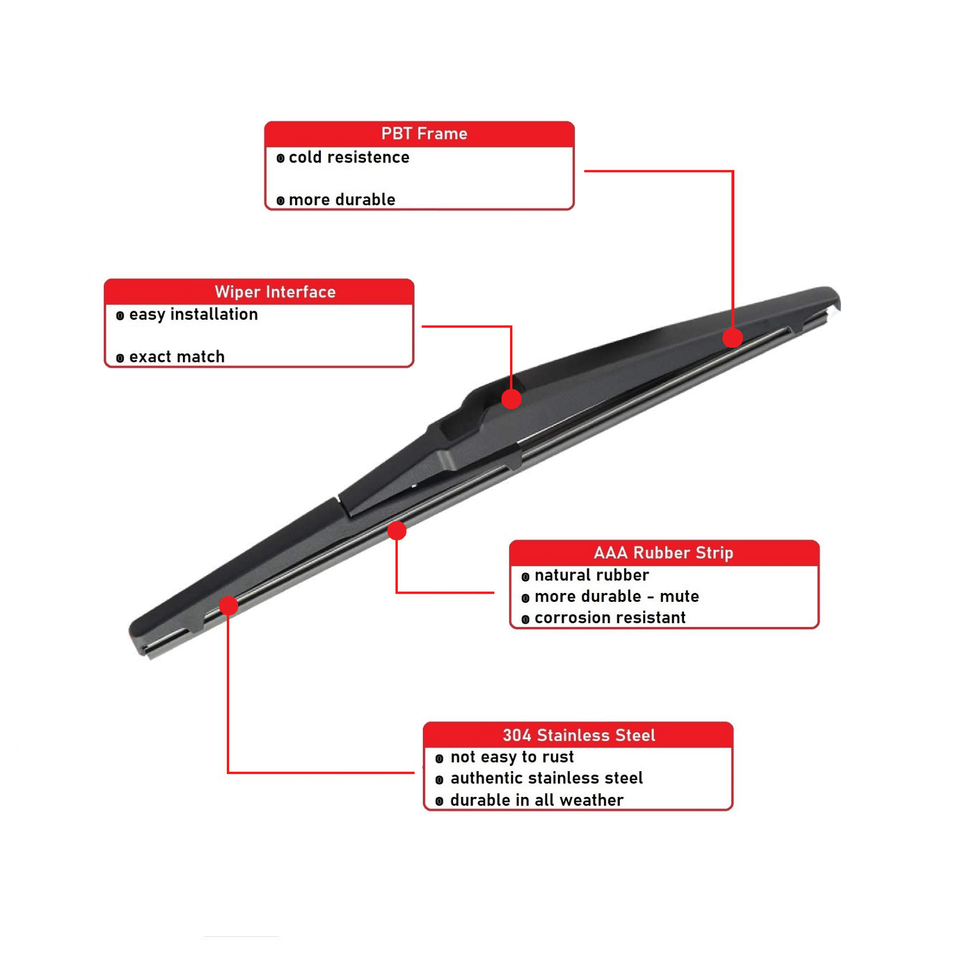 Rear Windshield Wiper Blade For Toyota Venza 20092015 OEM Quality 12